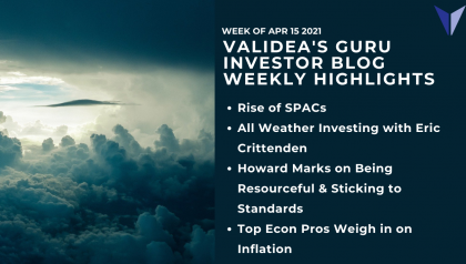 Weekly Highlights: SPACs, All Weather Investing, Howard Marks on the Market, Inflation Expectations